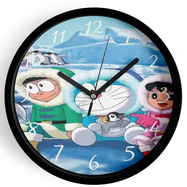 Doraemon Analog Wall Clock, Multicolor, 7 Inches