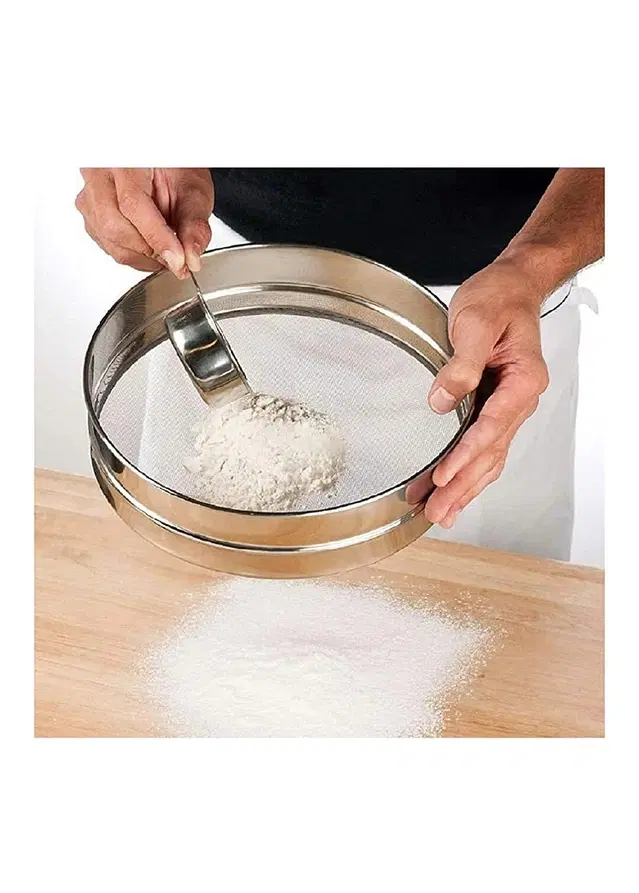 Stainless Steel Atta Sieve (19 cm Dia, Pack of 1)
