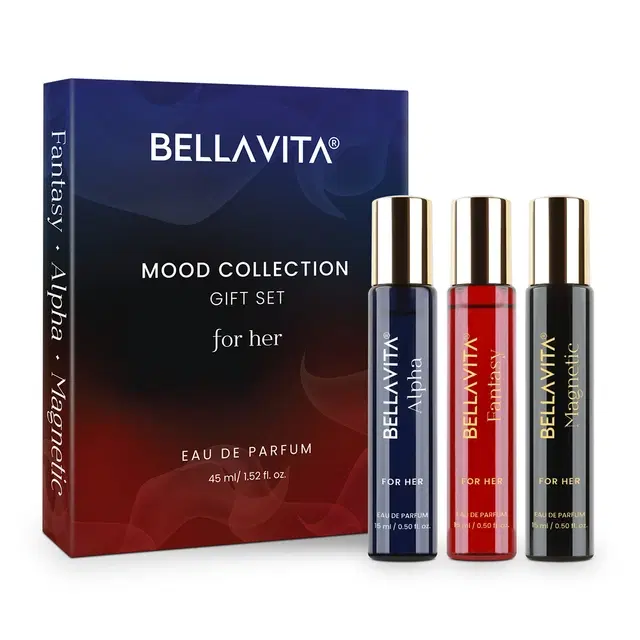 Bella Vita Mood Perfume Collection For Her 3X15 ml (Pack of 3)