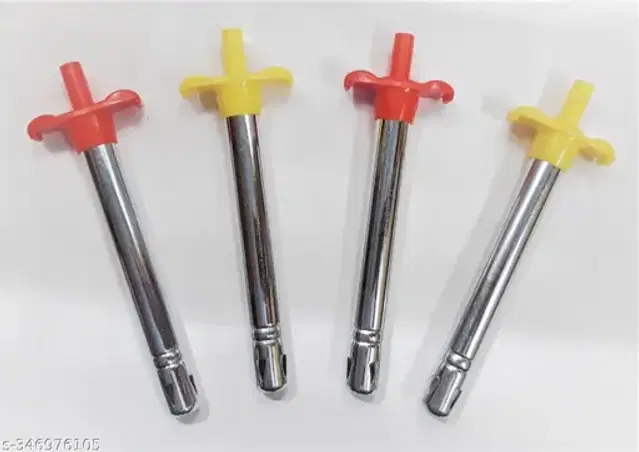 Stainless Steel Gas Stove Lighter, Multicolor, Pack of 4