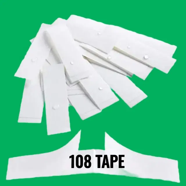 Acrylic Film Clothing 108 Double Sided Tape Strips, Transparent, Set of 1