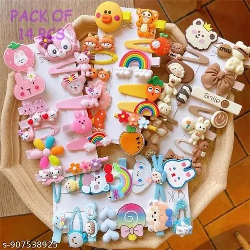 Hair Clips for Women (Multicolor, 3 Pcs)
