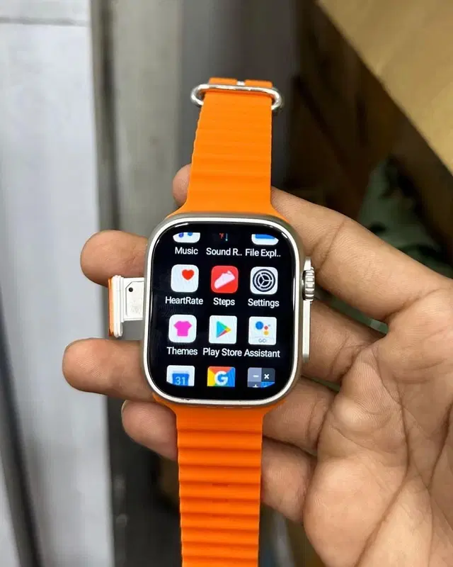 Nylon Strap Smart S8 Ultra Smart Watch for Men & Women, Orange
