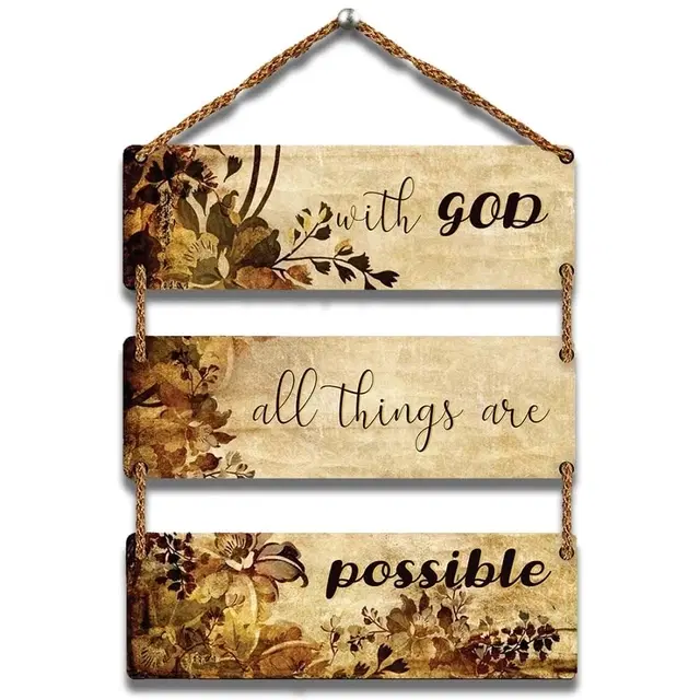 Kc Arts Bible Verse Wooden Wall Decoration