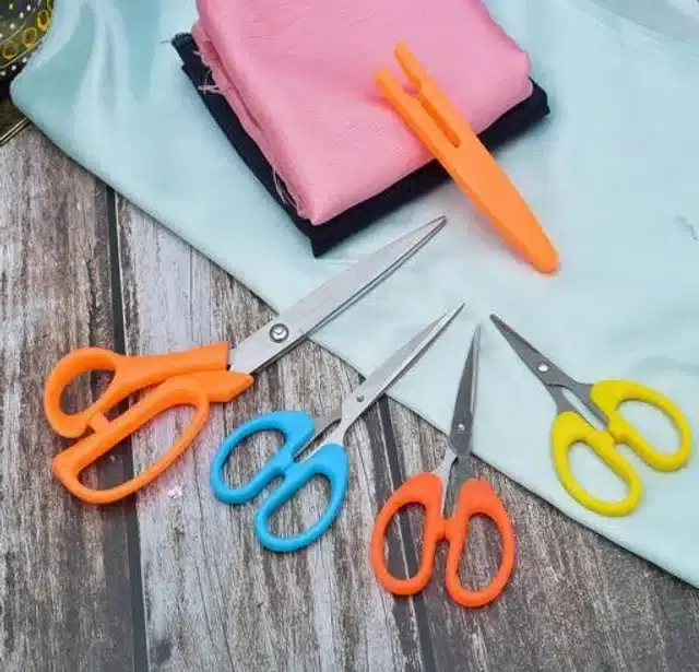 Stainless Steel Kitchen Scissor Set, Multicolour, Pack of 4