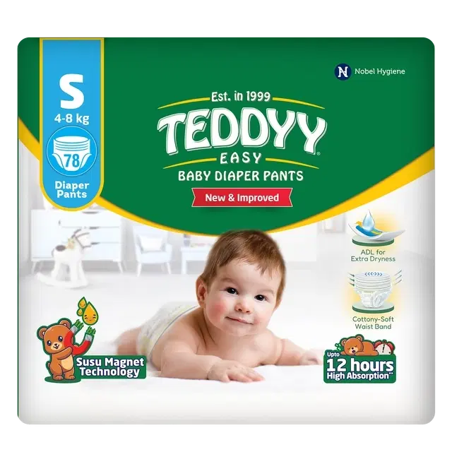 Teddyy Baby Pants Easy Small 78 Pc