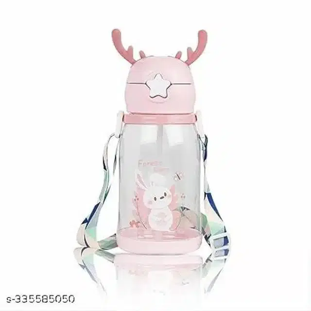 Cartoon Design Sipper Water Bottle, Multicolor