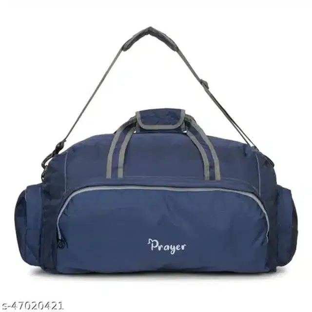 Polyester Duffel Bag, Navy Blue