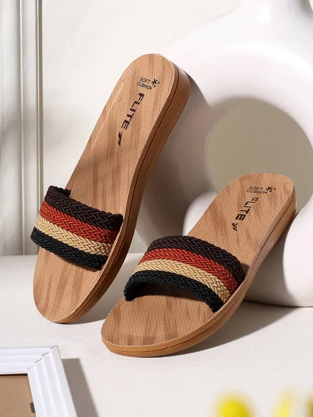 FLITE Casual Sliders for Women (Multicolor, 8 UK/India)