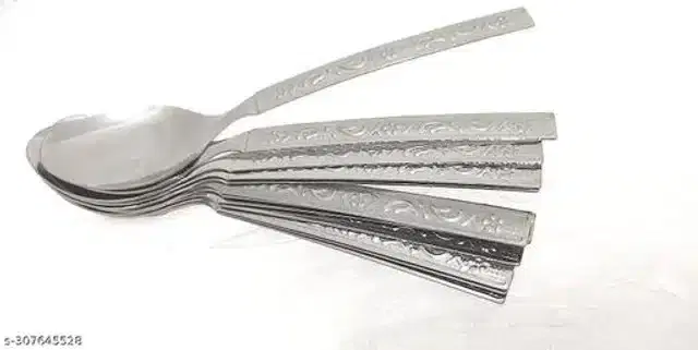 Stainless Steel Spoons, Silver, Pack of 12