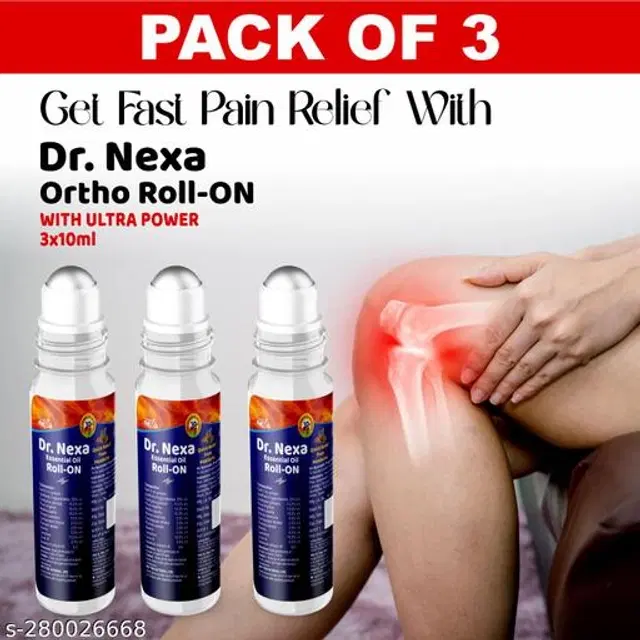 Dr. Nexa Pain Relief Roll On, 10 ml, Pack of 3