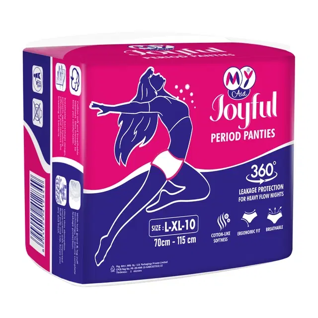 Myaid 360° Fit Joyful Period Panty ( L - XL ) - 10 Pcs