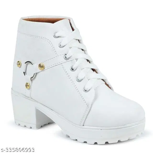 Boots for Women (White, 3)