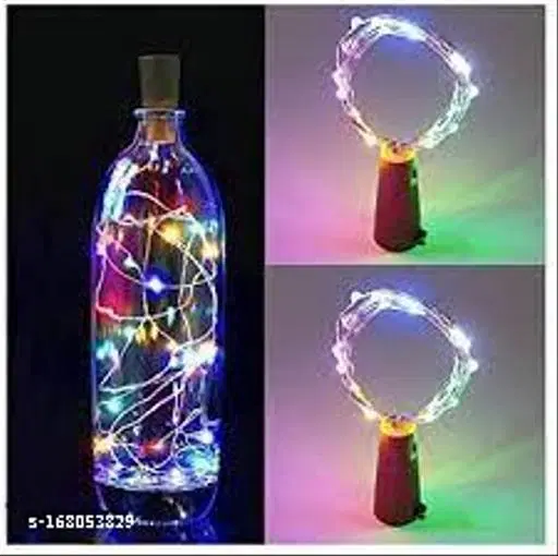 Battery Operated Cork LED Lights, Multicolor, Pack of 2