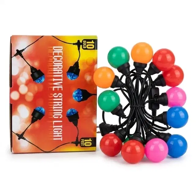 Decorative Multicolor Bulb String Light 10 Ft For Diwali, Christmas & Party Decor