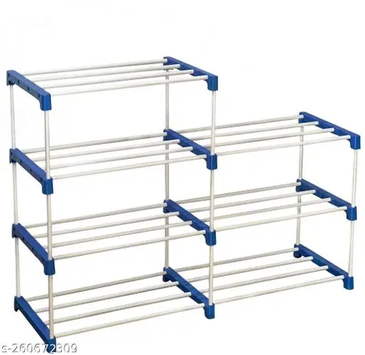 Metal 7 Layer Collapsible Multipurpose Rack, Blue