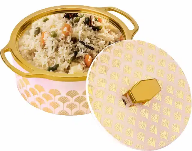 Casserole with Lid, Gold & Light Pink, 1000 ml
