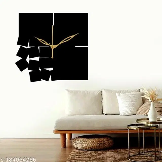 Wooden Wall Clock, Black