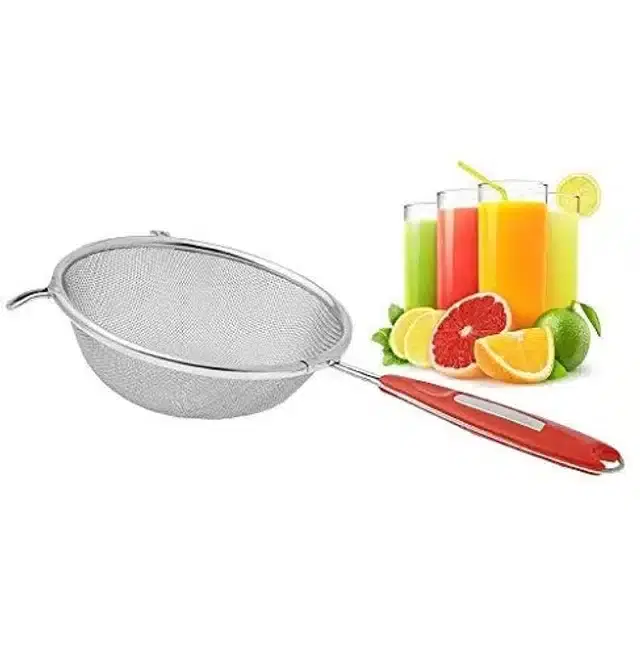 Multipurpose Stainless Steel Strainer, Silver