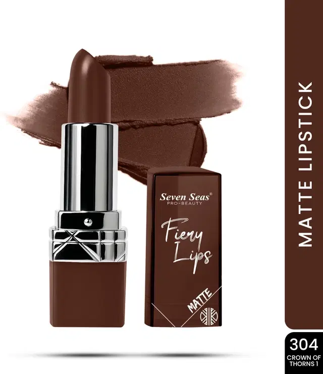 Seven Seas Lipstick for Women, Dark Brown (3.5g)