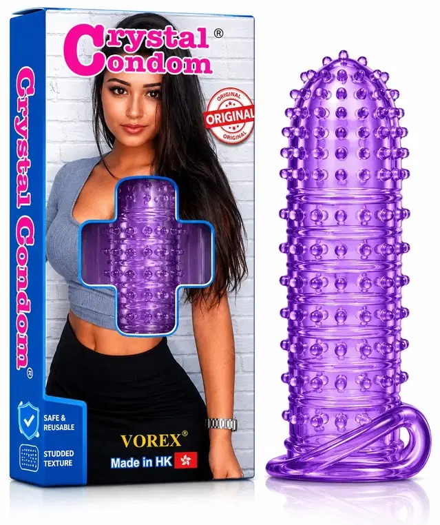 Extra Dotted Reusable Condom For Men, Multicolor, Pack Of 1