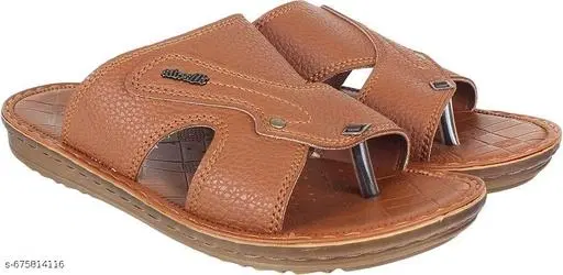 Aerowalk PU Flip-flops for Men (Rust, 6)