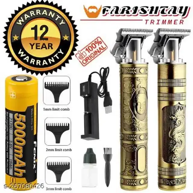 Metal Electric Trimmer for Men, Golden