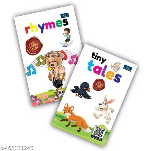 For Little Readings Library Book Of - Set Of 2 Books - Rhymes And Tiny Tales For Kids Hardcover,