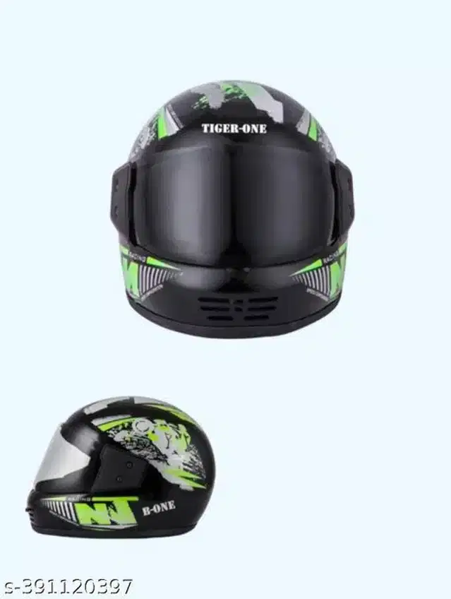 Full Face Helmet for Men & Women, Black & Neon