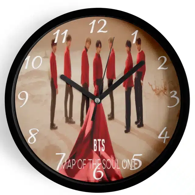 BTS Printed Wall Clock, Multicolor, 7 Inches