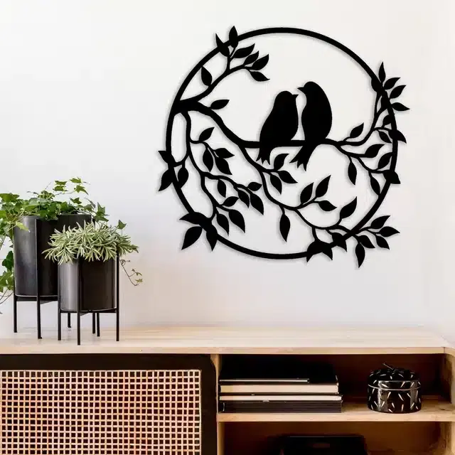 Wooden Self Adhesive Wall Sticker, Black