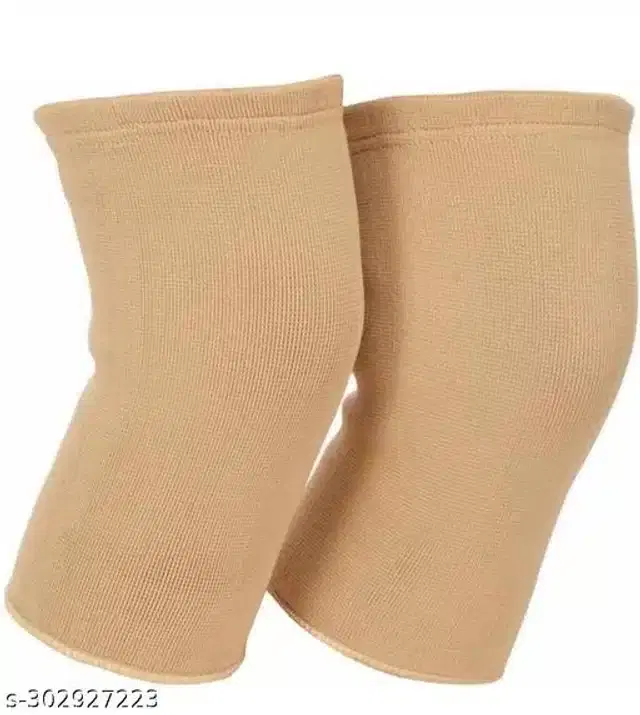 Cotton Elastic Kneecap, Beige, Set of 1