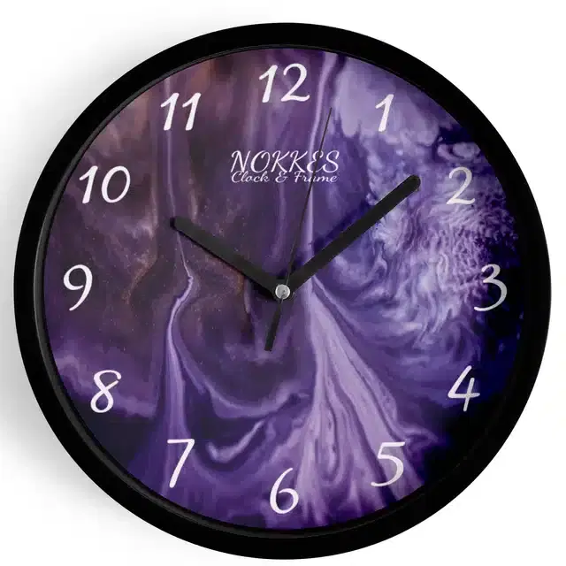 Plastic Printed Wall Clock, Multicolor, 7 Inches