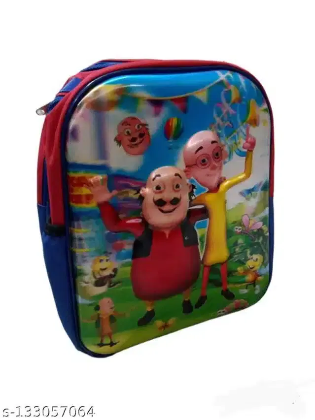 Plastic Motu-Patlu Theme Bag for Kids, Multicolor