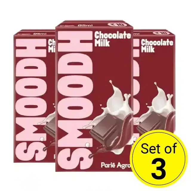 Smoodh Chocolate Flavoured Milk 80 ml (Set of 3)