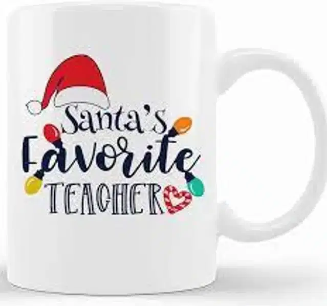 Ceremic Printed Coffee Mug, White, 350 ml