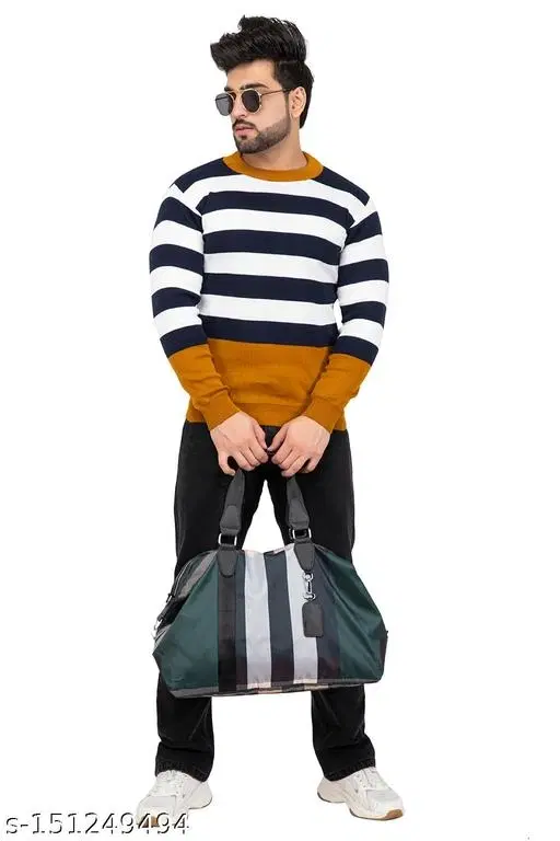 Full Sleeves Sweater for Men (Multicolor, M)