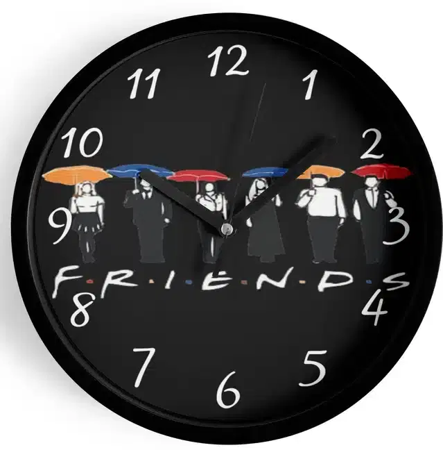 Analog Wall Clock for Home, Multicolor, 7 Inches