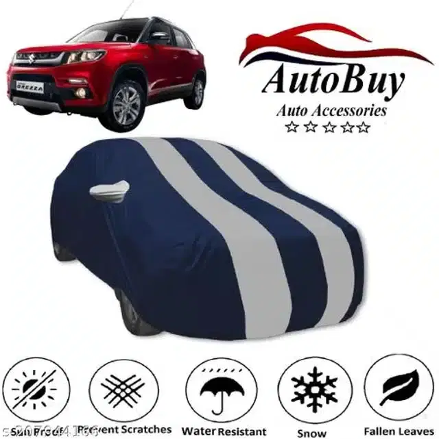 Taffeta Waterproof Car Cover for Maruti Suzuki Vitara Brezza, Multicolor
