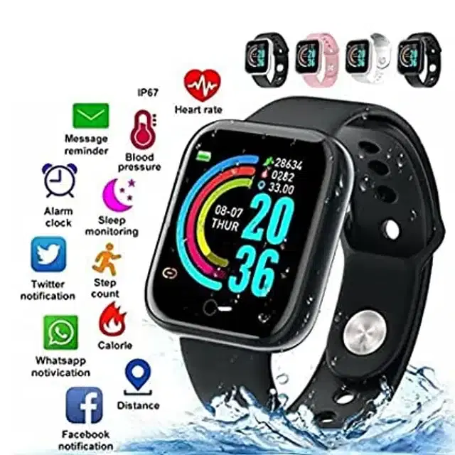 D20 Touch Screen Smart Watch, Black