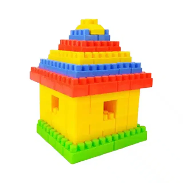 Plastic Educational Stem 60 Pcs Building Blocks Toy Set for Kids, Multicolor