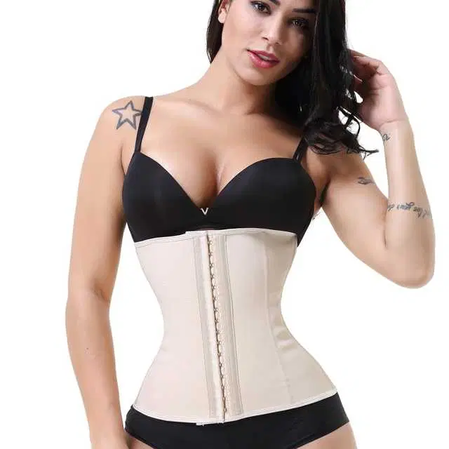 Air Breath Tummy Grip Belt Waist Trainer Trimmer and Slimming Corset 3 Hooks Girdle with Wire Support (S9)