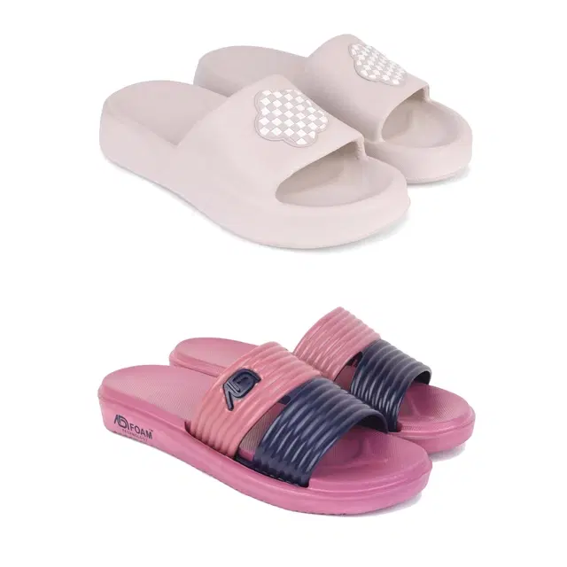Combo of Sliders for Women, Set of 2 (Multicolor, 7)