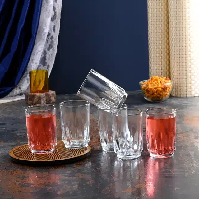 Liquor cum Cocktail Glasses, Transparent, 200 ml, Pack of 6