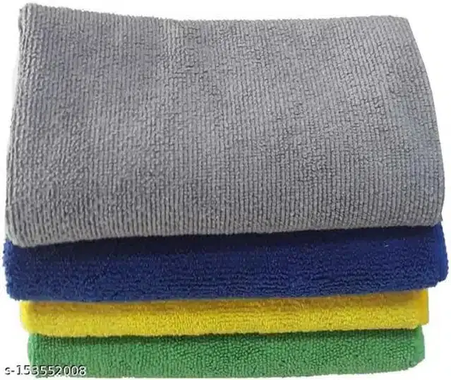 Microfiber Bath Towel, Multicolor, 40x40 cm, Pack of 4