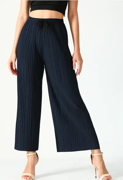 Sarina Loose Trouser / Pant for Women, Navy Blue (XXL)