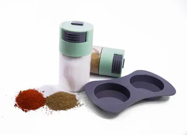 Plastic Salt Dispenser & Spice Shaker, Multicolor, Set of 1