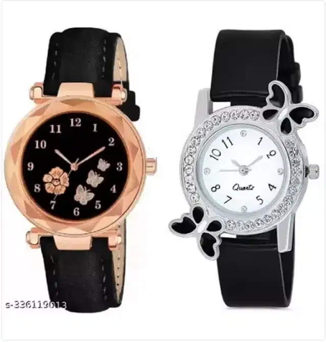 Analog Watch for Women, Pack of 2 (Multicolor)