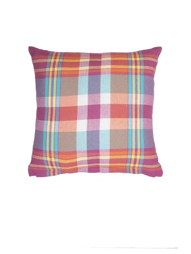 Cotton Cushion Cover, Multicolor, 16x16 inches