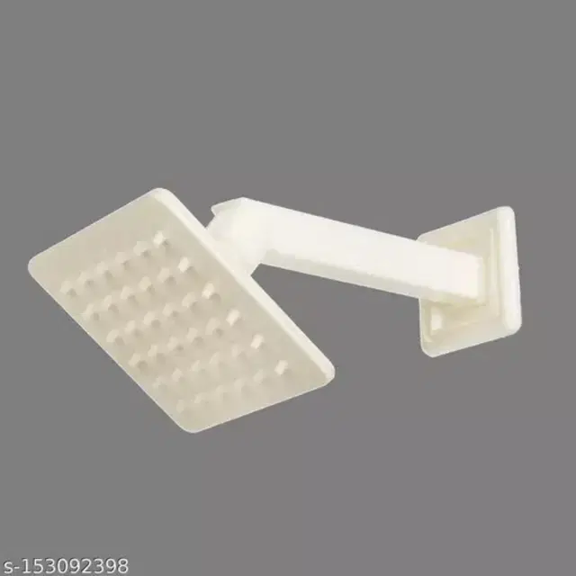 Plastic High Pressure Shower Head, 4x4 inches with 9" Arm Shower Complete Set, White, Set of 1
